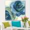 Designart - Blue Floral Poppies V - Cottage Canvas Art